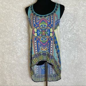 Flying Tomato Anthropology Woman’s Boho Razorback High Low Tank Top Shirt